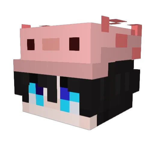 Silent_calm Minecraft avatar head, 3D render