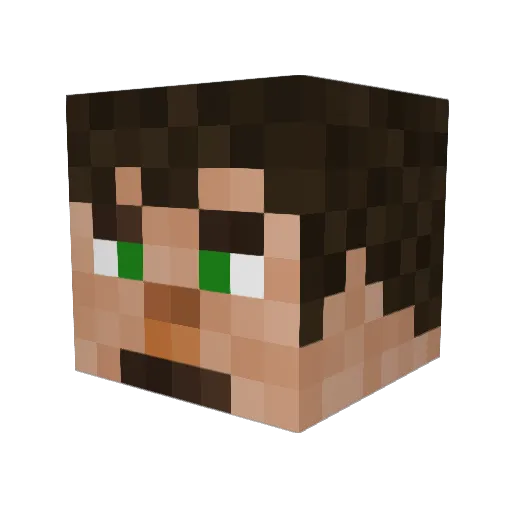 Silentbuffalo Minecraft avatar head, 3D render
