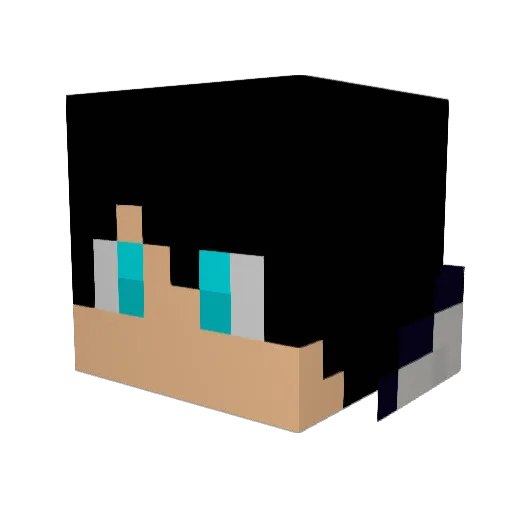 Silentcrib Minecraft avatar head, 3D render