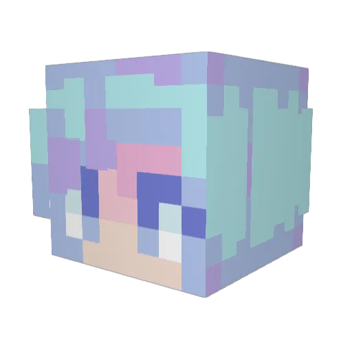 Silenthals Minecraft avatar head, 3D render