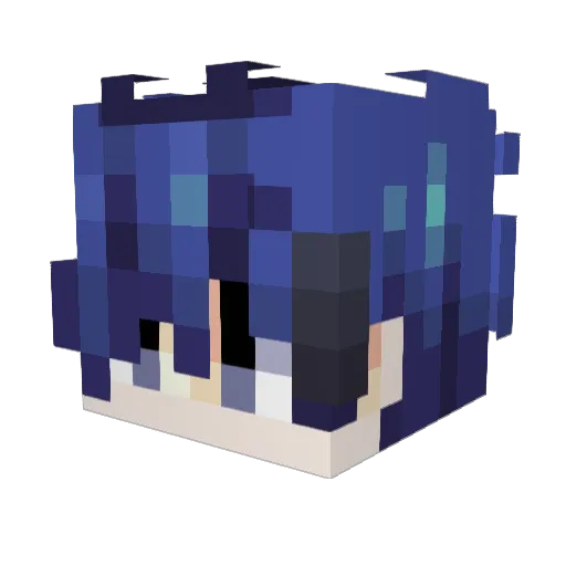 Silentium69 Minecraft avatar head, 3D render