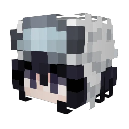 Silentizard Minecraft avatar head, 3D render