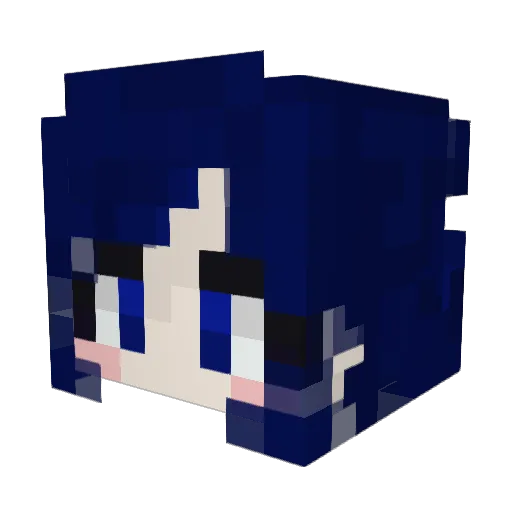 Silentsomg Minecraft avatar head, 3D render
