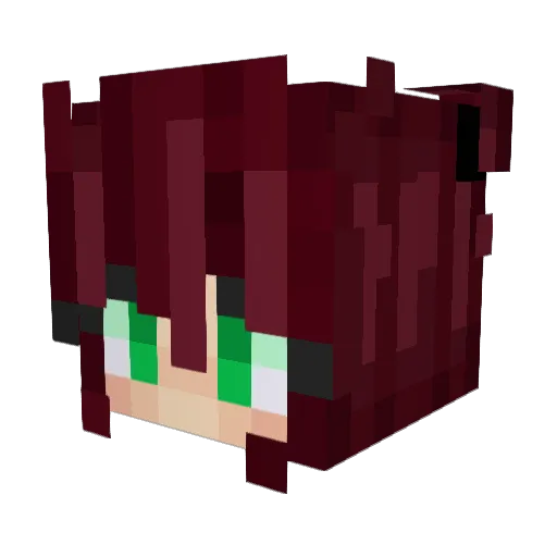 Silestra Minecraft avatar head, 3D render