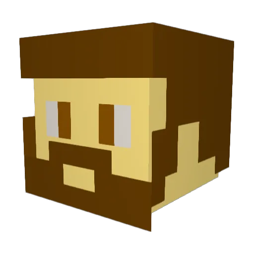 Silevren Minecraft avatar head, 3D render