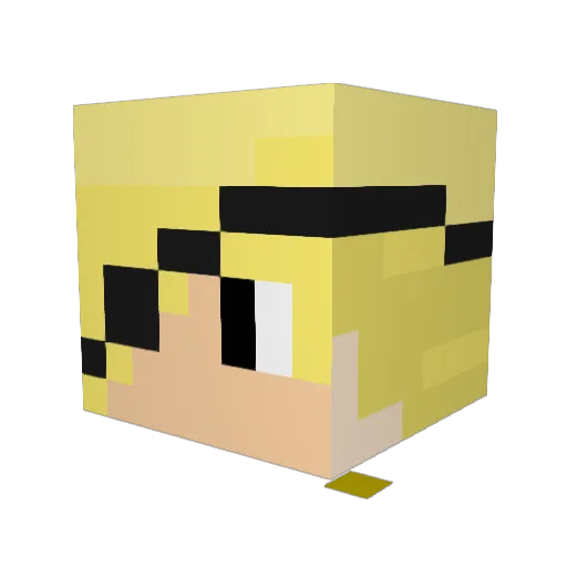 Silface Minecraft avatar head, 3D render