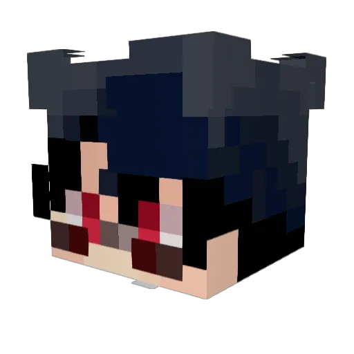 Silhouette78 Minecraft avatar head, 3D render