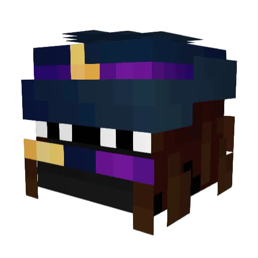 Silhouette_Moon Minecraft avatar head, 3D render