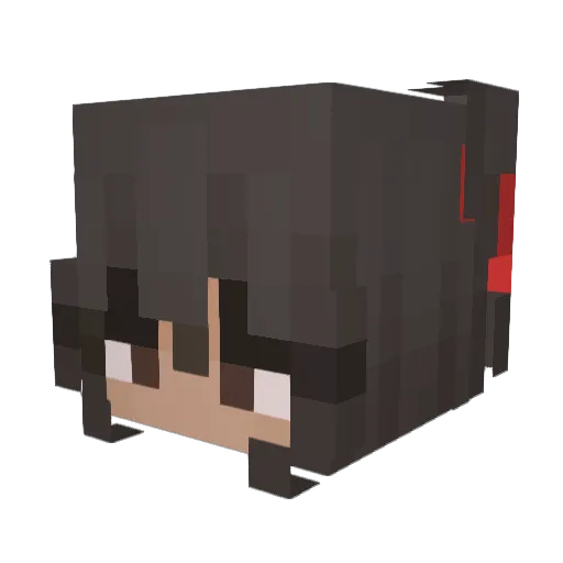 Silhoutte Minecraft avatar head, 3D render