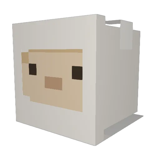Silicone_D Minecraft avatar head, 3D render