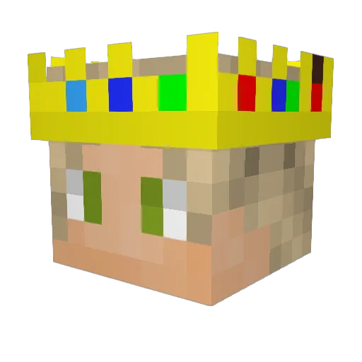 Siline Minecraft avatar head, 3D render