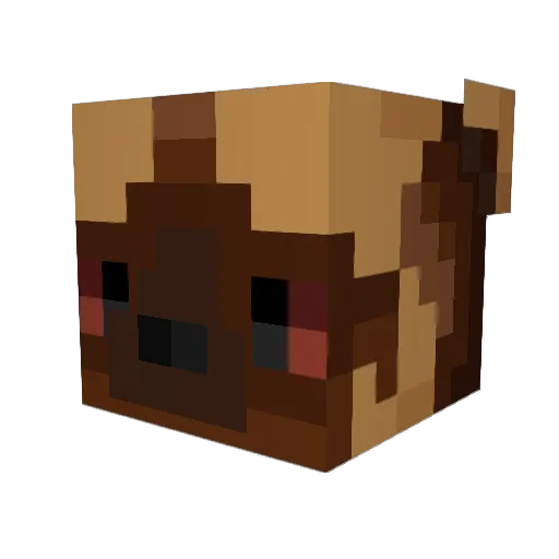 Silivati Minecraft avatar head, 3D render