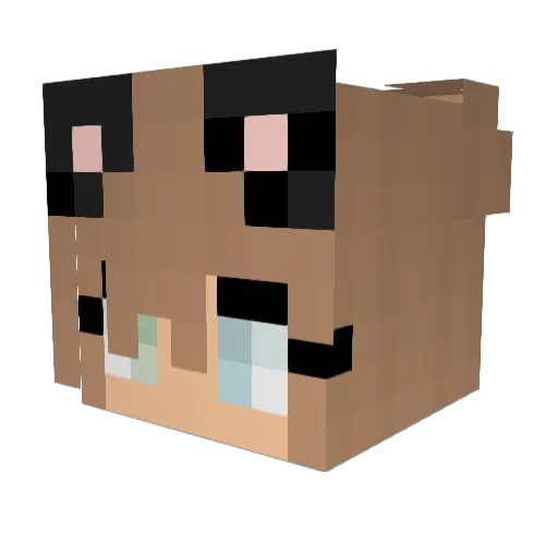 SiljaX Minecraft avatar head, 3D render