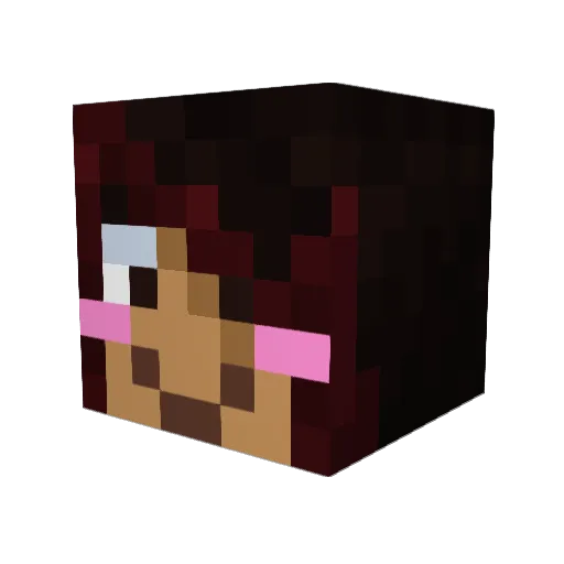 Siljep Minecraft avatar head, 3D render