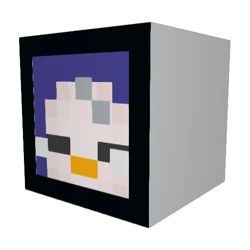 SilkCheese Minecraft avatar head, 3D render