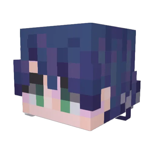 SilkSpark Minecraft avatar head, 3D render