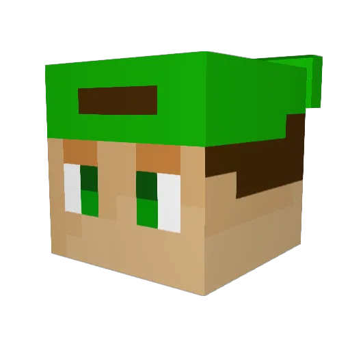 SilkeF Minecraft avatar head, 3D render