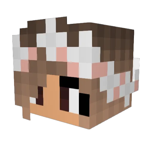 SilkeTherese Minecraft avatar head, 3D render
