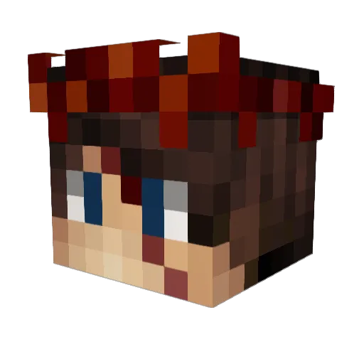 Silken_02 Minecraft avatar head, 3D render