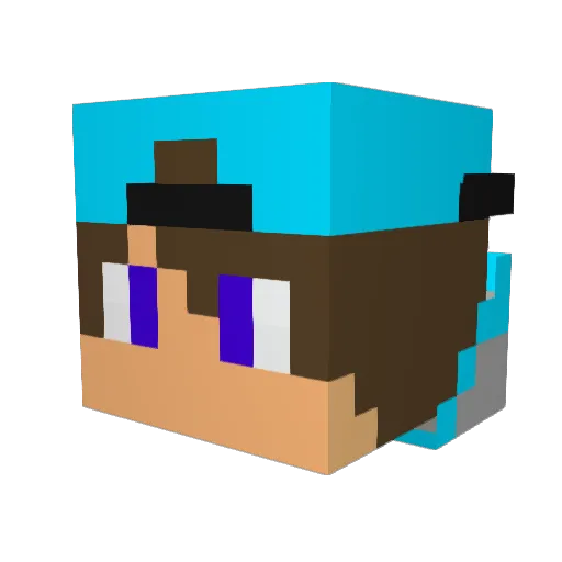 Silkilling Minecraft avatar head, 3D render