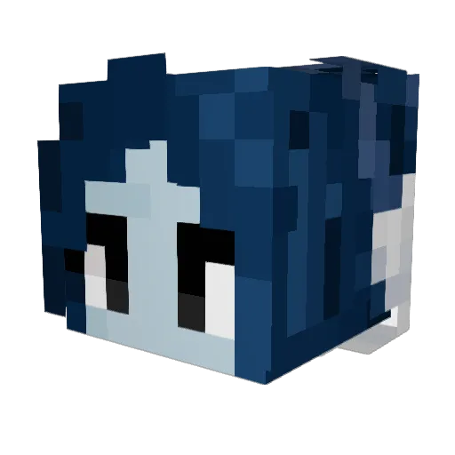 SilksStar Minecraft avatar head, 3D render