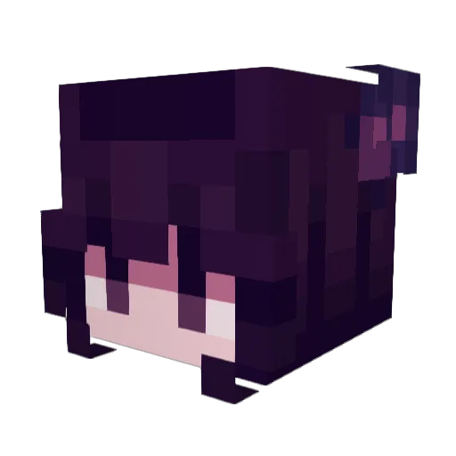 SilkyLover Minecraft avatar head, 3D render