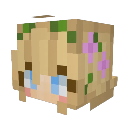 SilkyShift Minecraft avatar head, 3D render
