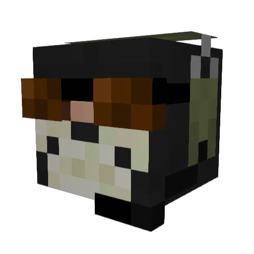 Silky_Crimson Minecraft avatar head, 3D render