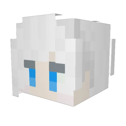 Silky_r Minecraft avatar head, 3D render
