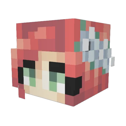 Sille_Toft Minecraft avatar head, 3D render