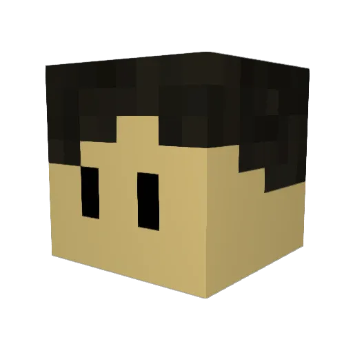 Sillfiisk Minecraft avatar head, 3D render