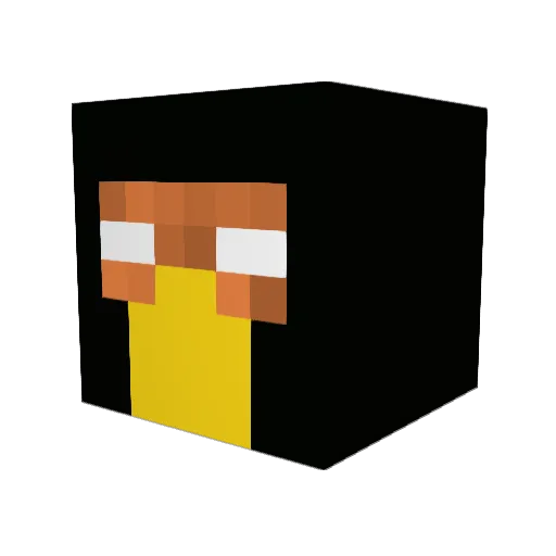 Sillicious Minecraft avatar head, 3D render