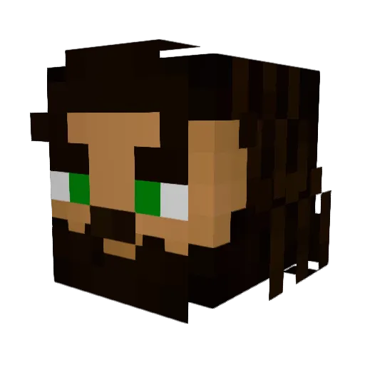 SillixHD Minecraft avatar head, 3D render