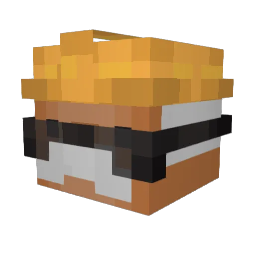 Sillmard Minecraft avatar head, 3D render