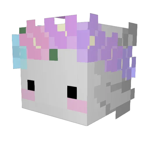 Sillvur Minecraft avatar head, 3D render