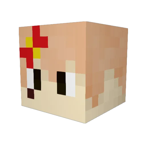 Silly317 Minecraft avatar head, 3D render
