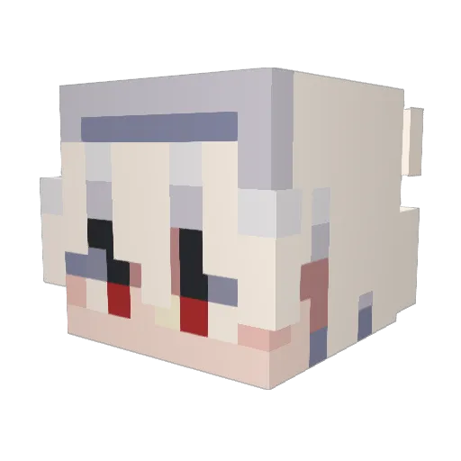 SillyBirbCrey Minecraft avatar head, 3D render