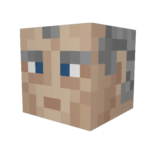 SillyBloke Minecraft avatar head, 3D render