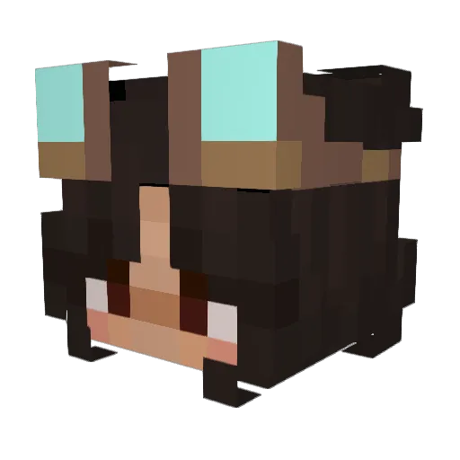 SillyButt Minecraft avatar head, 3D render