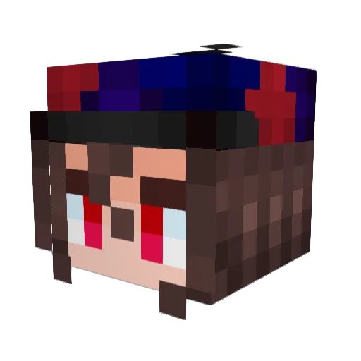 SillyGoofyCat Minecraft avatar head, 3D render