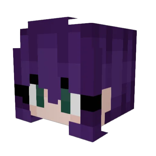 SillyJellyCat Minecraft avatar head, 3D render