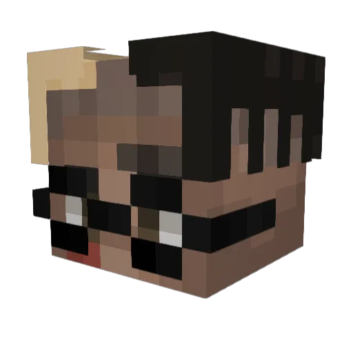 SillyLogi Minecraft avatar head, 3D render