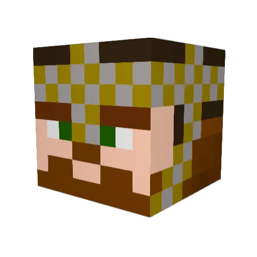 SillyMad Minecraft avatar head, 3D render