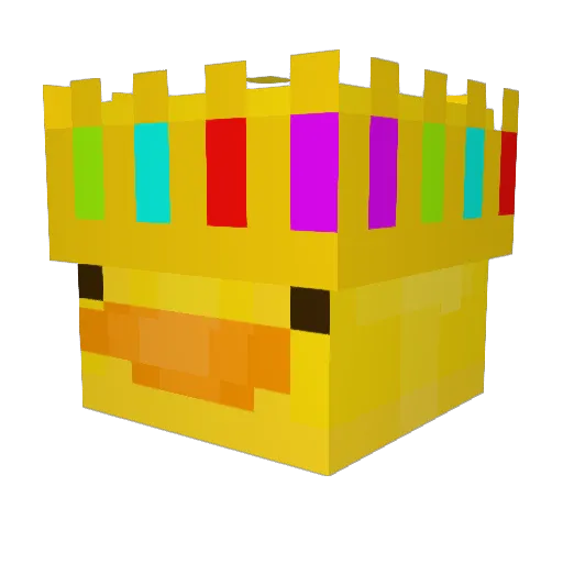 SillyMan7 Minecraft avatar head, 3D render