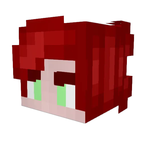 SillyMilki Minecraft avatar head, 3D render
