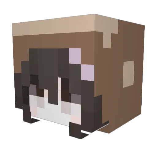 SillyMonkeyGirl Minecraft avatar head, 3D render