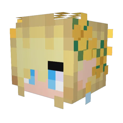 SillyNahida Minecraft avatar head, 3D render