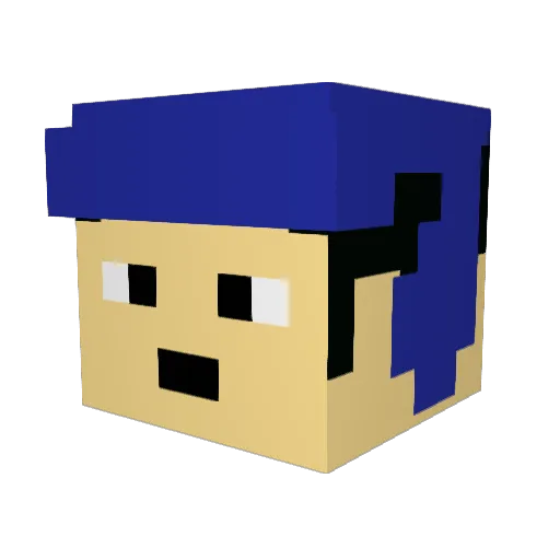 SillyPotato99 Minecraft avatar head, 3D render