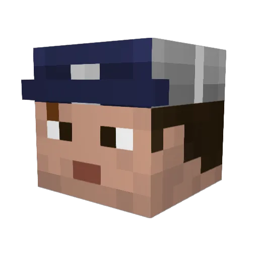 SillyRaph Minecraft avatar head, 3D render