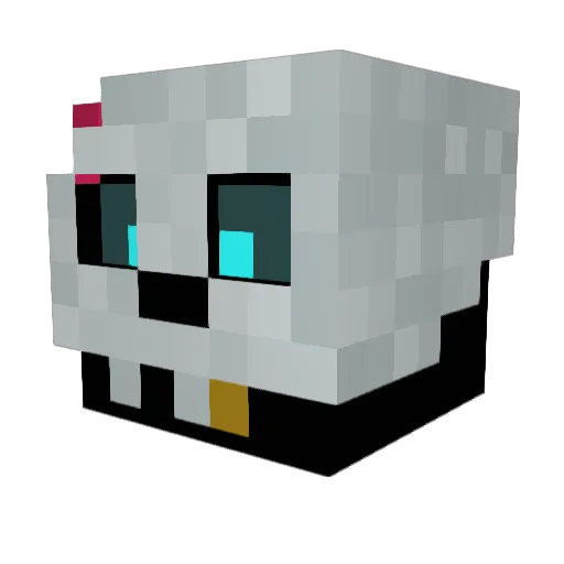 SillySkully Minecraft avatar head, 3D render